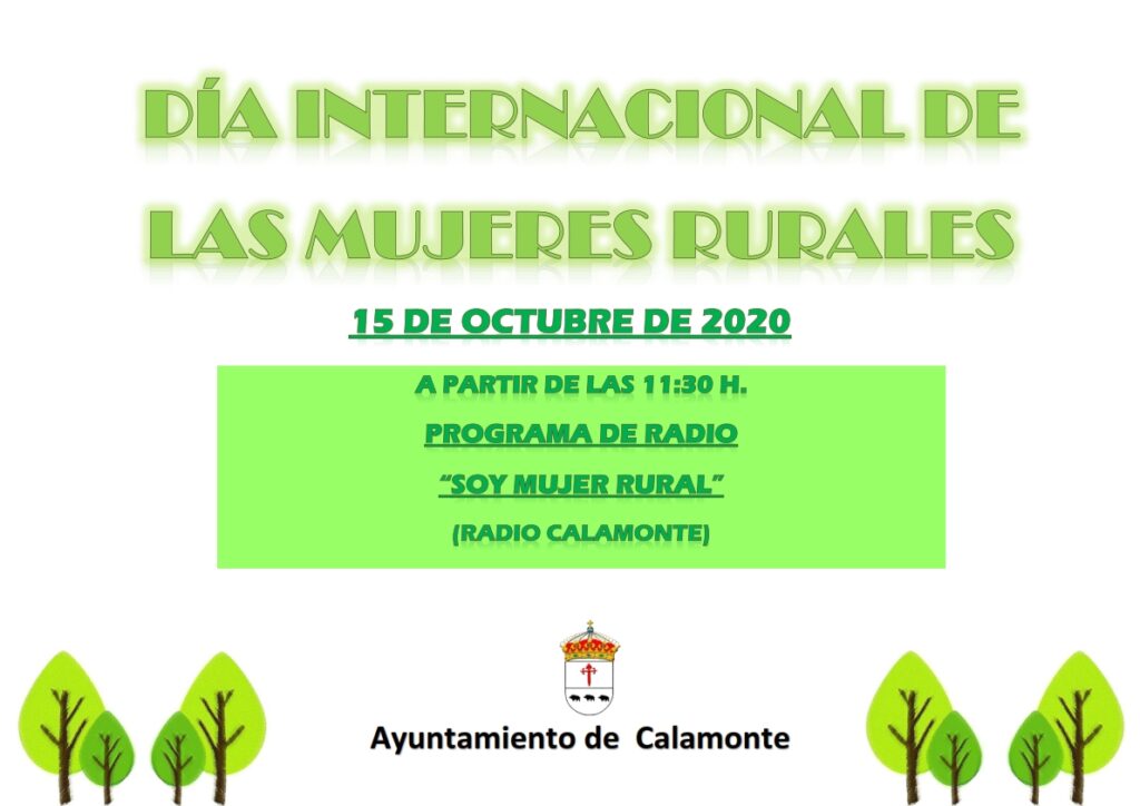 CARTEL DIA INTERNACIONAL DE LAS MUJERES RURALES - 15 OCTUBRE _001