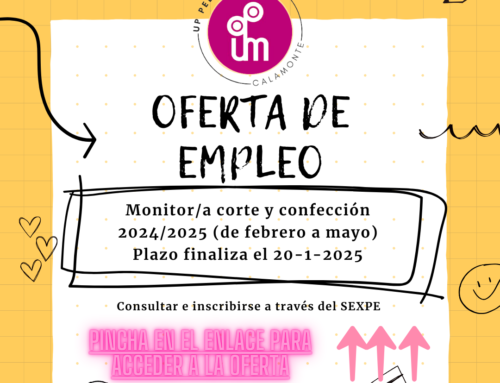 Oferta de empleo: Monitor/a de Corte y Confección (A través del SEXPE)